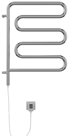 Электро 25 Ш-обр 450х570 поворотный Полотенцесушитель  TERMINUS Армавир - фото 2