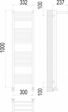 Аврора с/п П20 300х1000 Полотенцесушитель  TERMINUS Армавир - фото 3