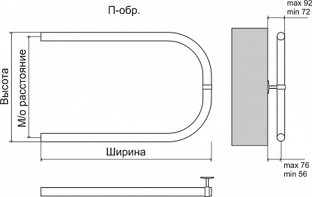 Эконом П-обр AISI 32х2 500х400 Полотенцесушитель  TERMINUS Армавир - фото 3