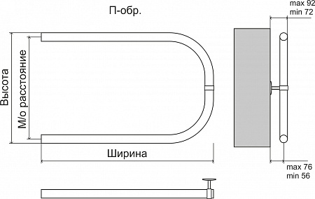 Эконом П-обр AISI 32х2 320х500 Полотенцесушитель  TERMINUS Армавир - фото 3